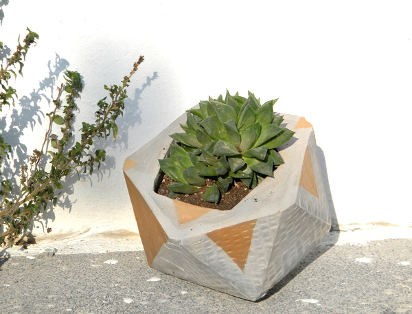 DIY cement planter