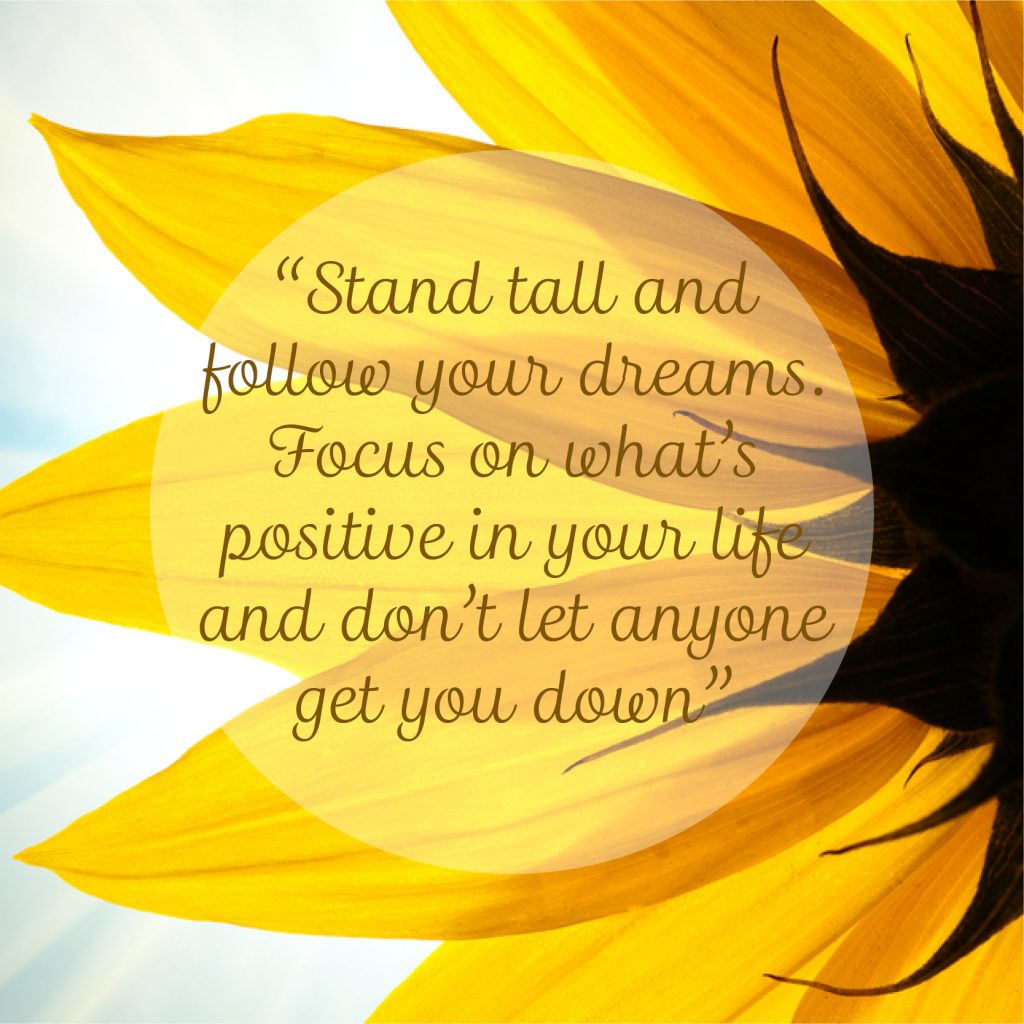 A message from the sunflower inspiration quote