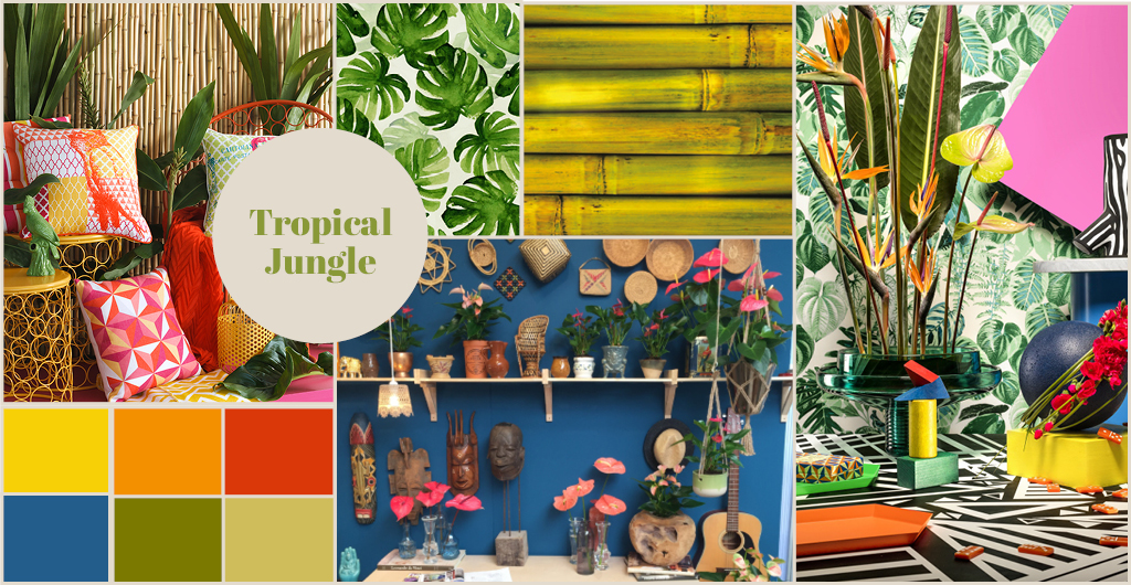 A tropical urban jungle is the perfect autumn update for your home, because tropical colours like yellow, red and orange also fit well in the fall.