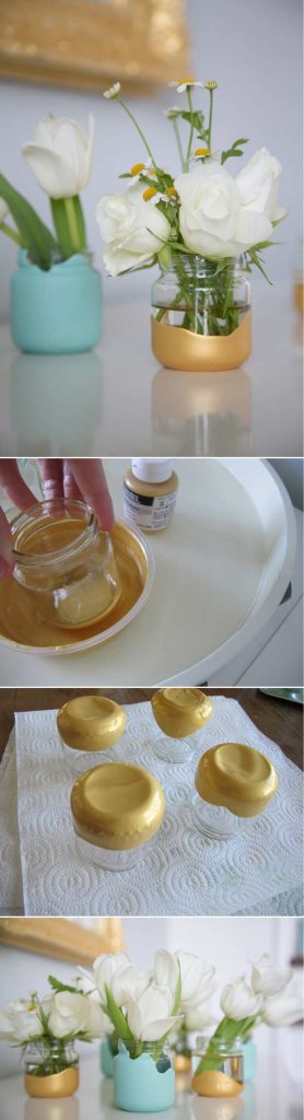 DIY baby food jar vases