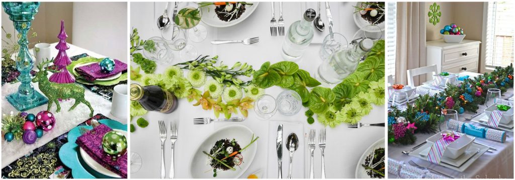 Style a colourfull Christmas table