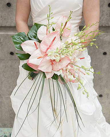 Anthurium wedding bouquet